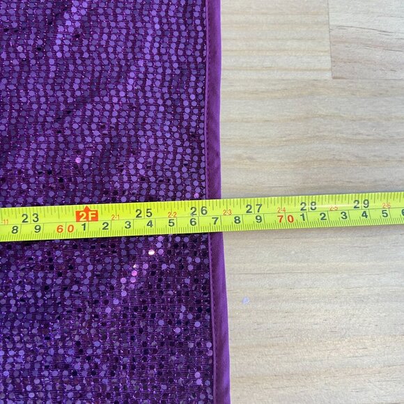 Vince Camuto Metallic Knit Flutter Sleeve Top LARGE Arresting Plum - Picture 10 of 10